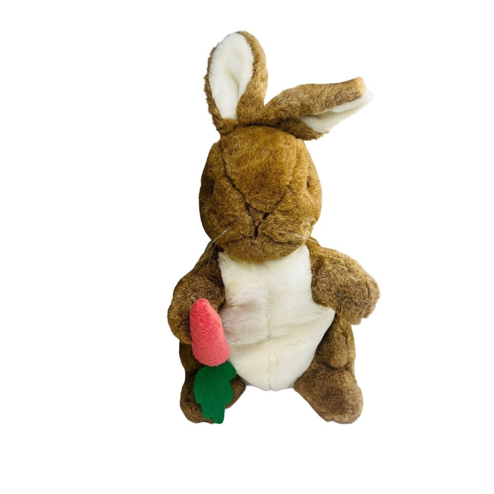 Vtg Eden Peter Rabbit Beatrix Potter EDEN with Carrot Cute Plush Bunny 15”